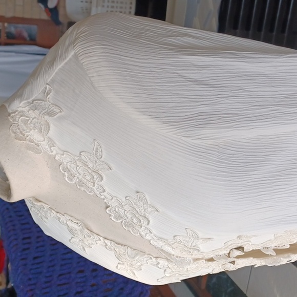 VINTAGE S. L. FASHIONS Lace Satin Boho Jacket, XL, 20" PTP, 30"L - Picture 4 of 8